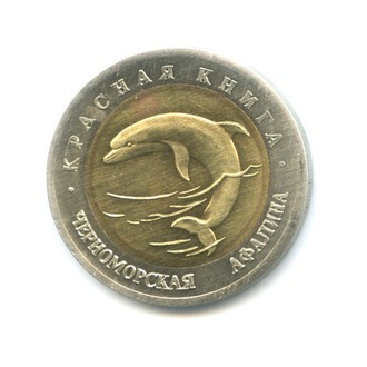 50 рублей 1993 год. Черноморская афалина.